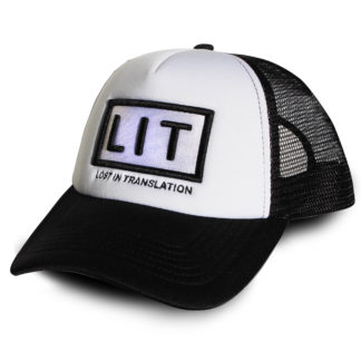 Black & White LIT Trucker Hat