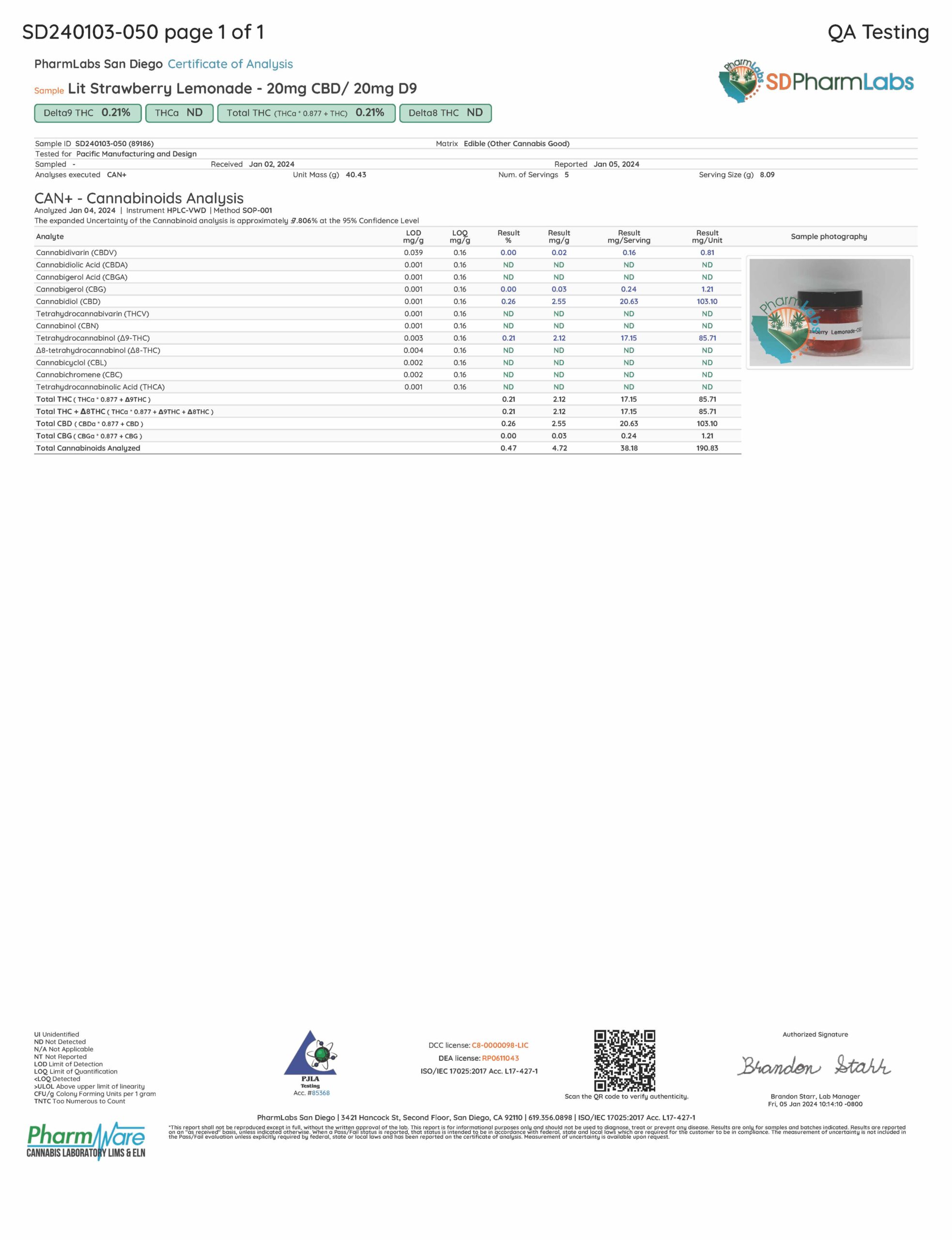 Strawberry Lemonade Gummies (20-count, 400mg) - Image 2